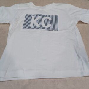 Baby Boys Kenneth Cole Organic Cotton White Logo Tee New With Tags Size 24MO
